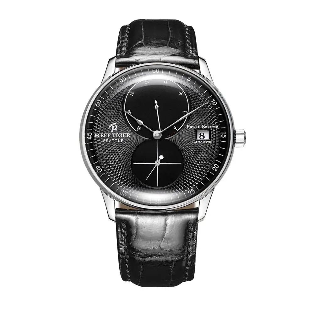 automatic watch p5 Мужские наручные часы, мужские Роскошные автоматические часы Reef Tiger, мужские водонепроницаемые механические наручные часы, запас хода, reloj RGA82B0 - Цвет: automatic watch p5