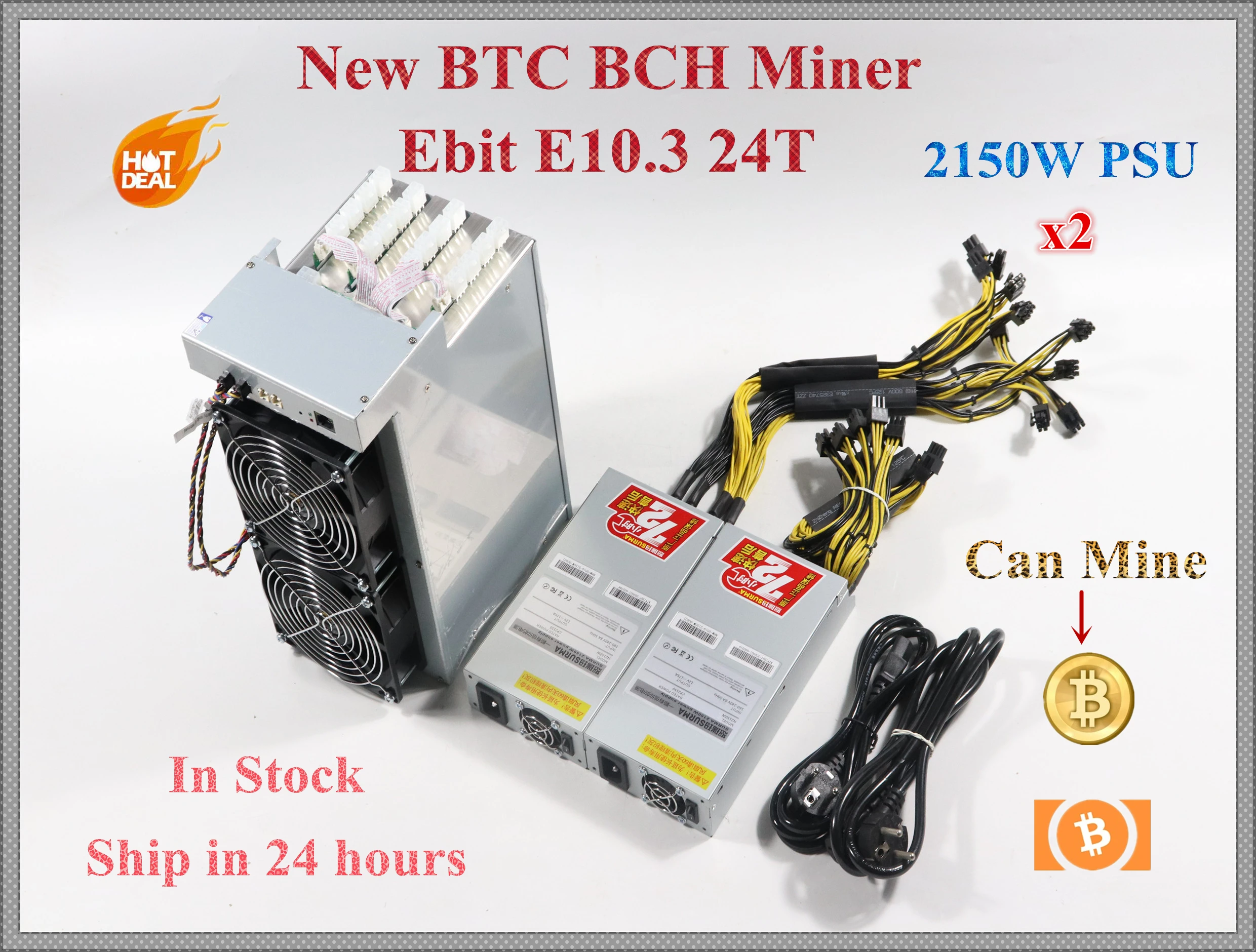 Новый Ebit E10.3 24TH/S с блоком питания BCH BTC Майнер экономичен чем BITMAIN Antminer S9 S9j S9k S9SE S11 S15