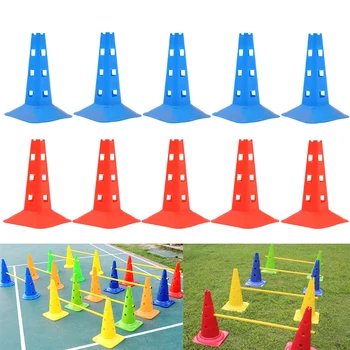 

Cones for Soccer 32cm Soccer Training Sign Dish Pressure Resistant Cones Marker Discs Marker Bucket PVC Sports Tools