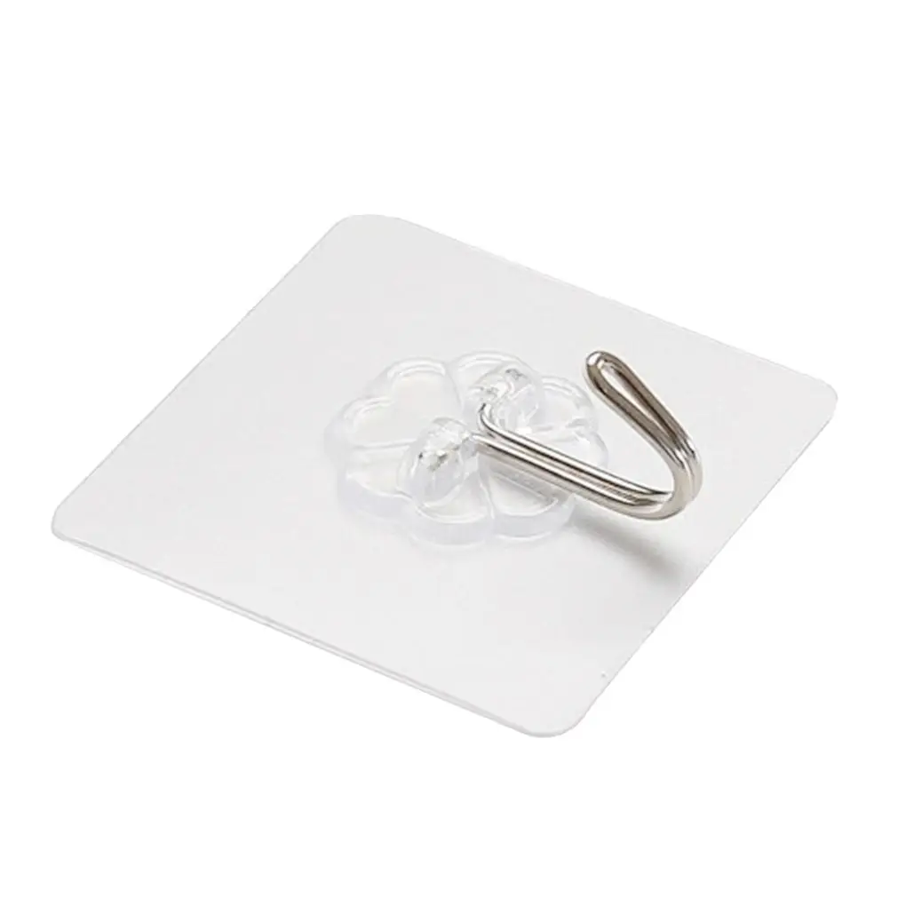 Wall-mounted Nail-free Seamless Hook Self Adhesive Door Wall Hangers Towel Mop Handbag Holder Hook 10pcs wall mount hooks self adhesive hooks multi purpose hooks adhesive wall hook wall holder