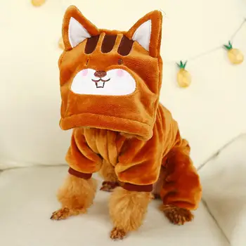 

Jumpsuits For Dogs Cartoon Fox Dog Clothes Halloween Christmas Costume Winter Jumpsuits For Small Medium Large Size Pets