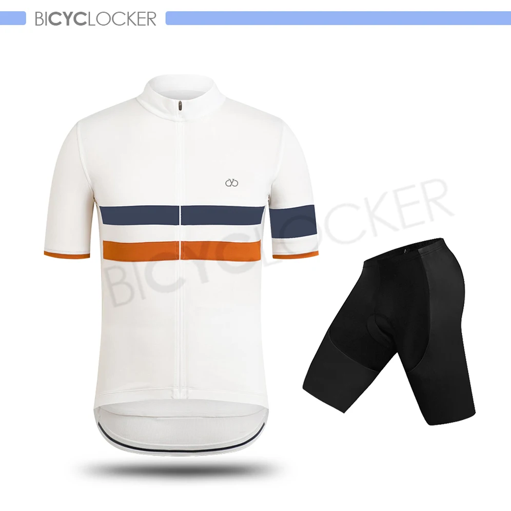 Normal Cycling Set Raphaing Men Cycling Jersey Sets Bicycle Clothes Short Clothing Full Zip Moisture Wicking Quick-Dry Bike Shirt 3D Padded Shorts - Цвет: Normal Cycling Set