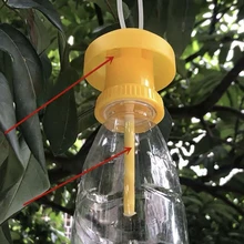 Trampa para moscas de frutas, de plástico amarillo de Drosophila matamoscas, atrapamoscas, control de plagas de insectos para el hogar, granja, huerto, 6*6*2 cm