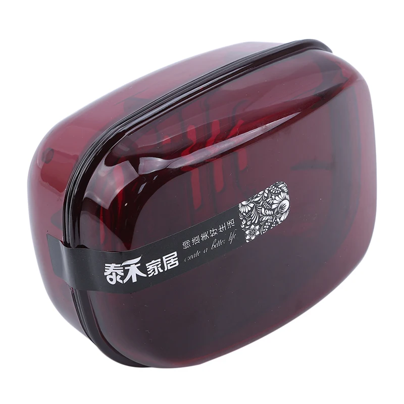 Portable Travel Soap Box Simple Double Heightening Soap Box Home Kitchen Bathroom Drain Soap Box With Lid Household Supplies
