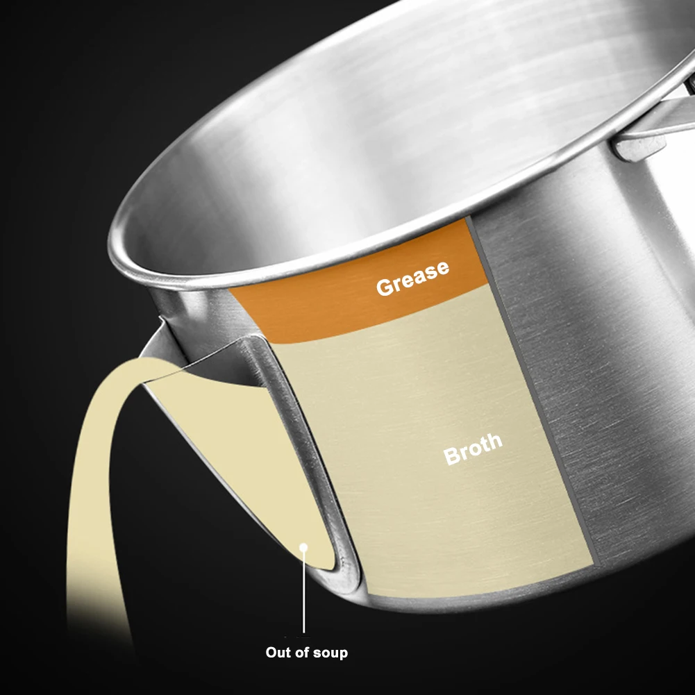 Многофункциональная 304 нержавеющая сталь соусное масло жировой сепаратор для супа масленка фильтр ситечко чаша Домашняя Кухня инструмент для приготовления пищи