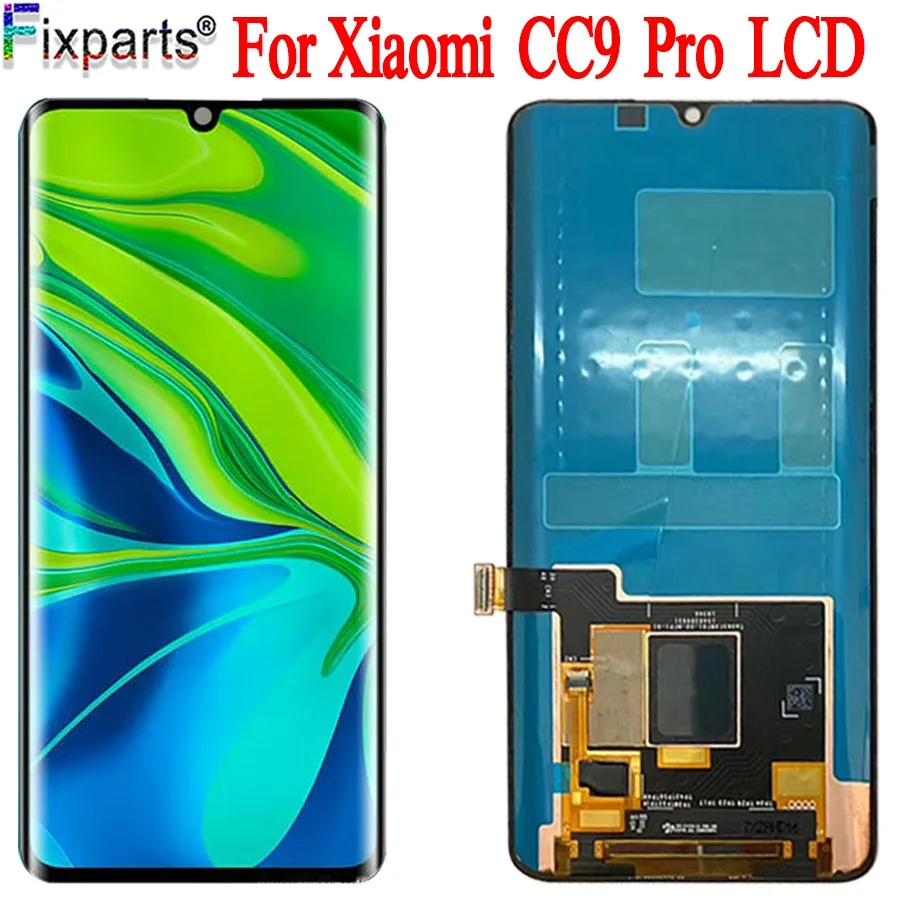 AMOLED xiaomi CC9 Pro lcd mi Note 10 lcd дисплей кодирующий преобразователь сенсорного экрана в сборе Замена 6,4" для xiaomi mi cc9 pro lcd