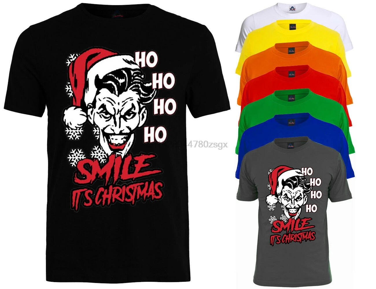 Джокер Хо улыбка Ита Рождество уродливая X-mas футболка Забавный Crewneck джокер