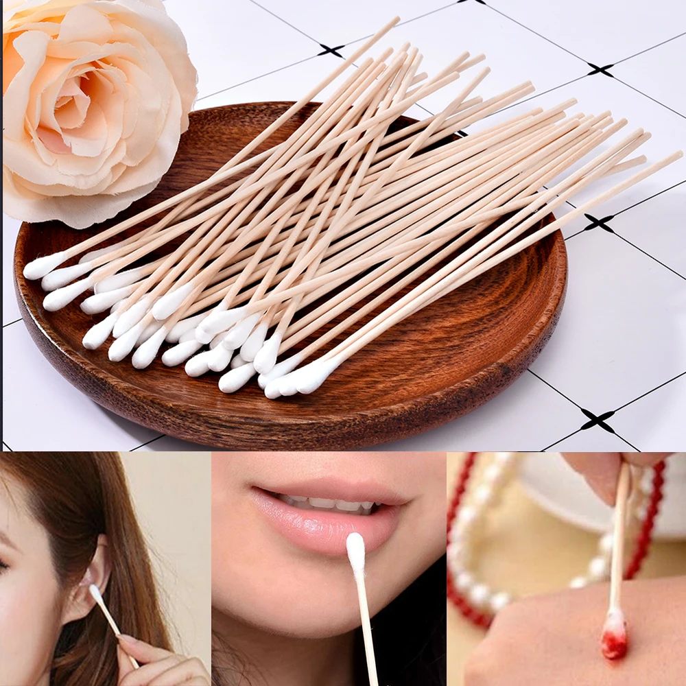 Big Deal Makeup-Cotton-Swab Medical-Wood-Sticks Cleaning-Tools Disposable Nose Cotonete Ears Soft aVjnY6V7y