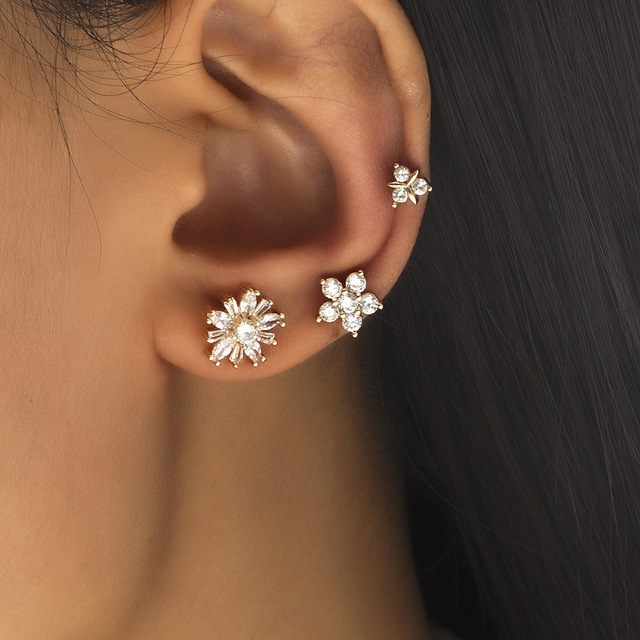 Gold Simple Cross Clip Earrings For Women Girls Cute Pearl Cubic Zirconia Ear Cuff Clip Without Piercing Jewerly