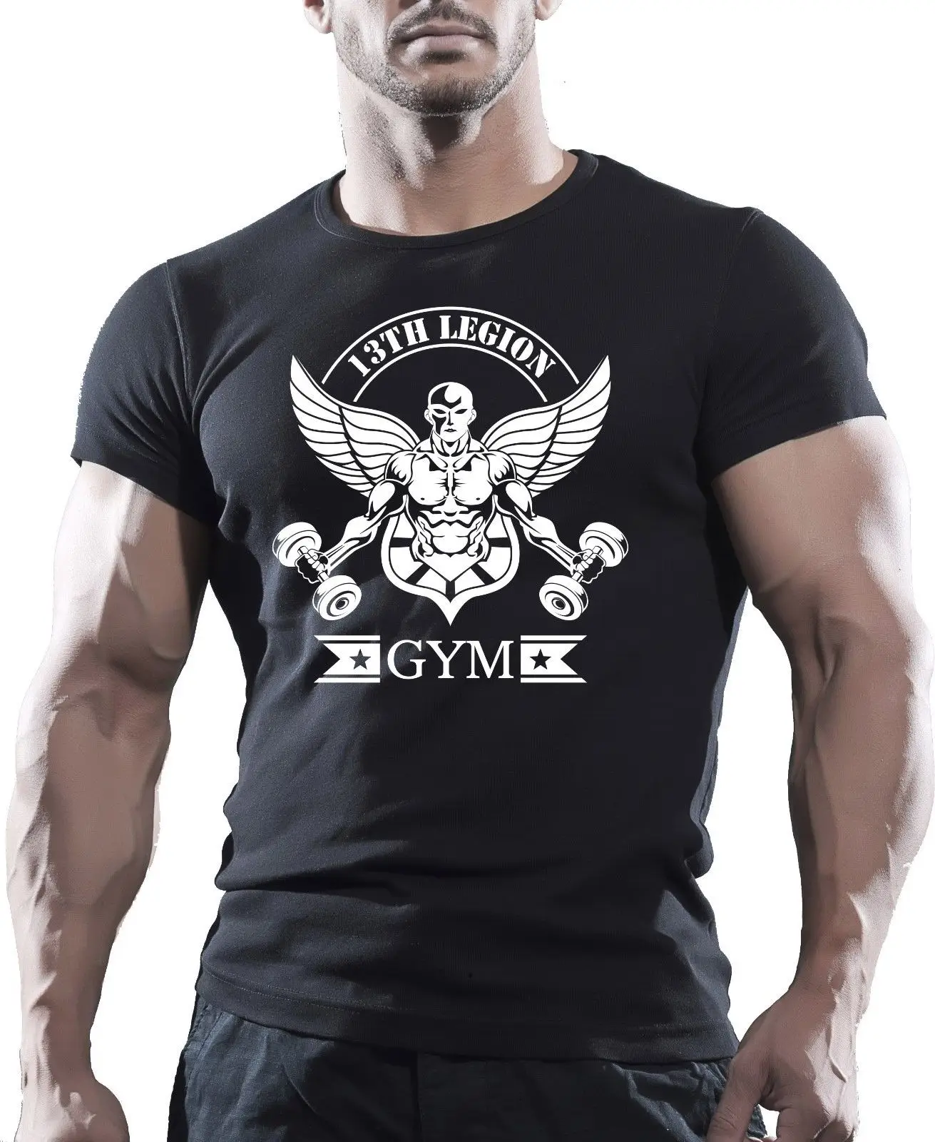 Mens 13 Legion Gym Athletic Bodybuilding Alpha T Shirt Top Training 2019 Unisex Tee | Мужская одежда