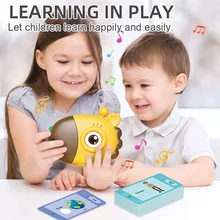 Lector de tarjetas en inglés para niños, juguete educativo para Educación Temprana, jirafa Montessori, juguetes educativos para niños, regalo de Navidad