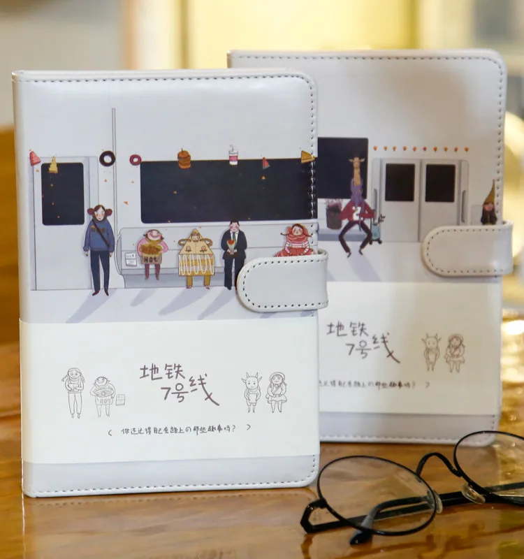 

A5 Creative Cute Colored Notebook School Student Diary Notebook Stationery Thicken Girl Travelers Journal Notepad Bullet Journal