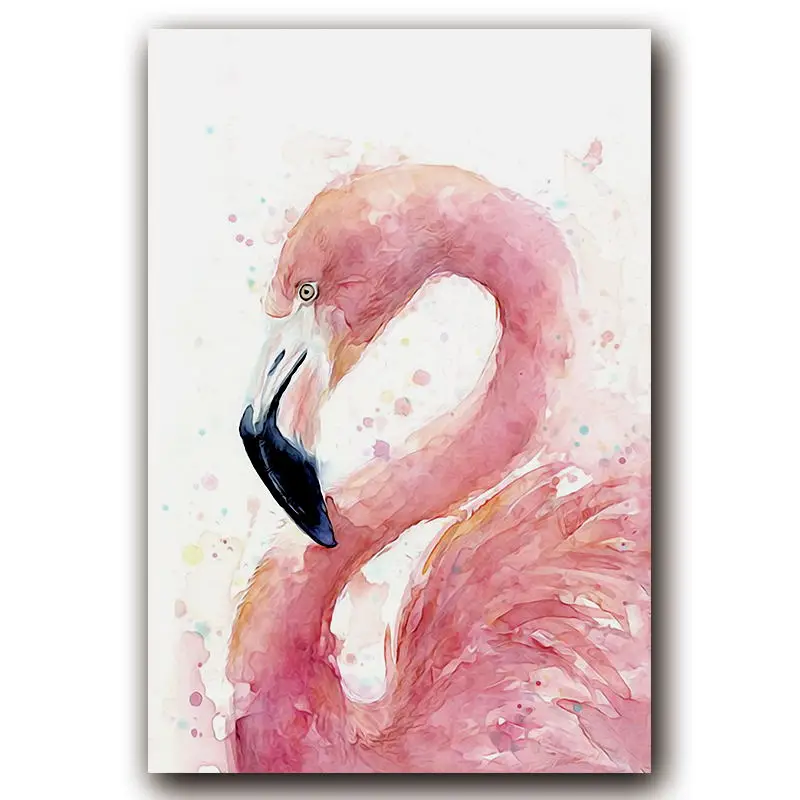 Modern-Minimalistic-Animal-Flamingo-With-Leaves-Canvas-Art-Abstract-Painting-Print-Picture-Wall-Poster-Office-Home (7)