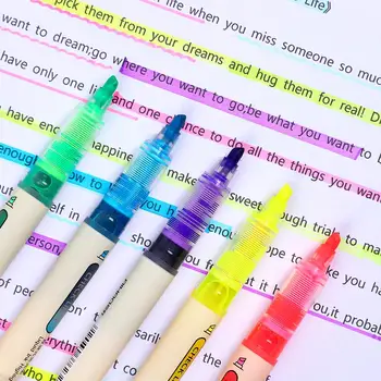 

5pcs/set Creative Direct Fluorescent Pen Simple color marker pen journal highlighter penschool stationeries