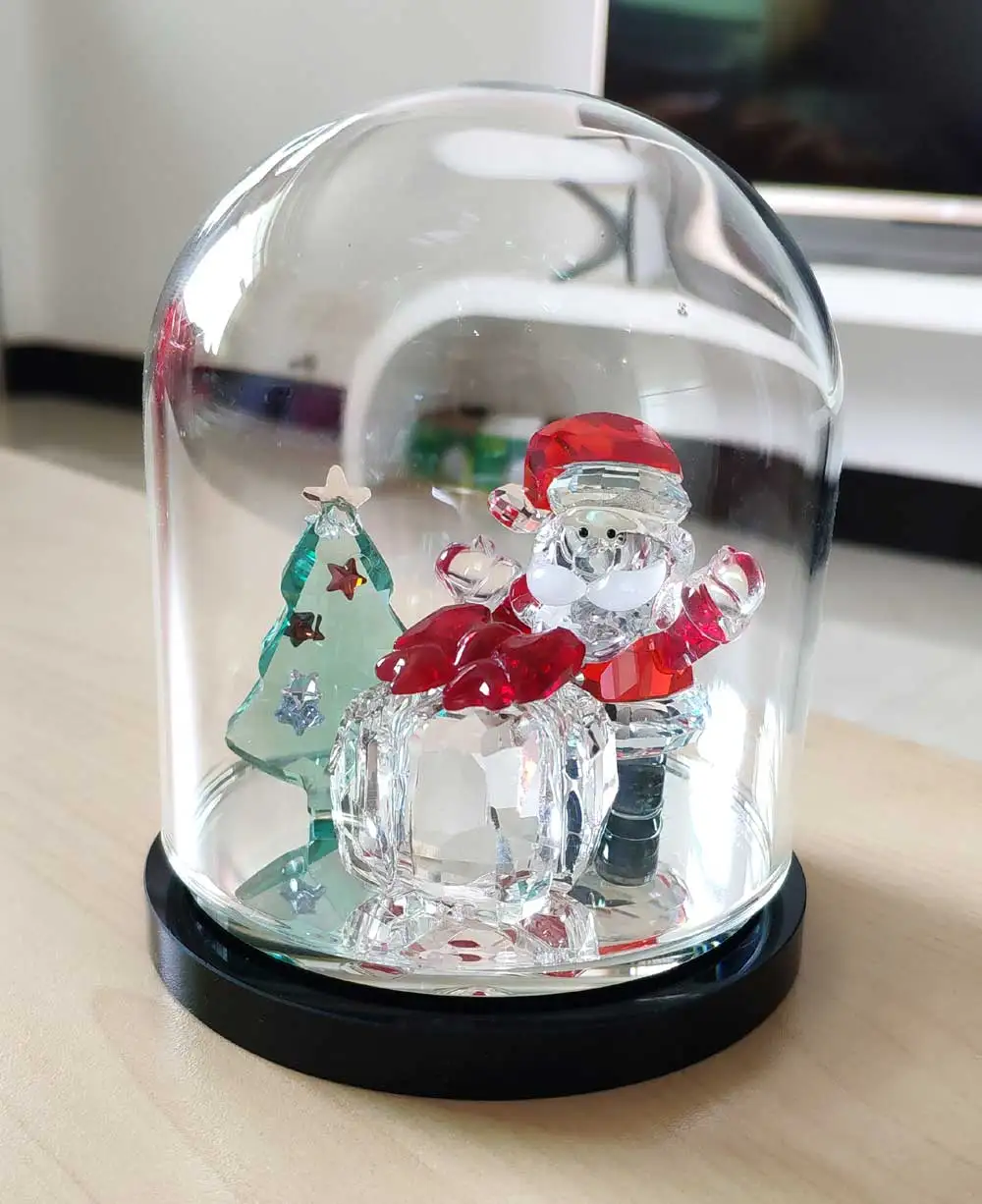 Высококачественный Рождественский Декор Хрустальные Фигурки Санта Клауса с кристальной елкой в стеклянном колокольце Снеговик ремесло Домашний декор стола подарки для детей