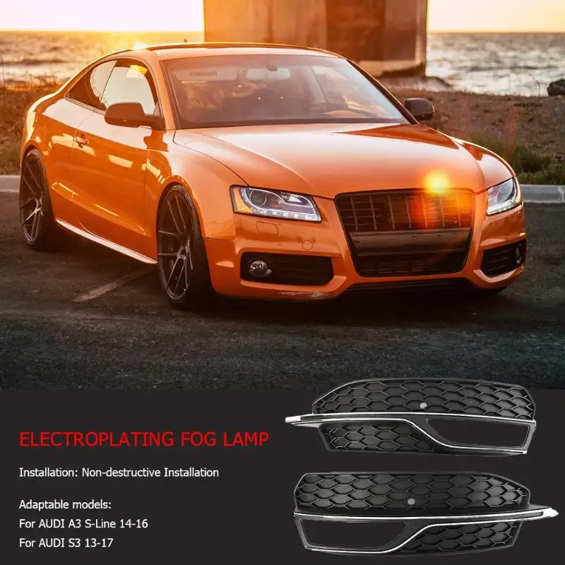 1 пара передний противотуманный светильник решетки для Audi A3 S-Line 14-16 S3 13-17