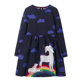 

VIDMID Baby Girls Dress Long Sleeve Princess Dress Children cotton cute Costume Kids Party Dresses Baby Girls Clothes Animal