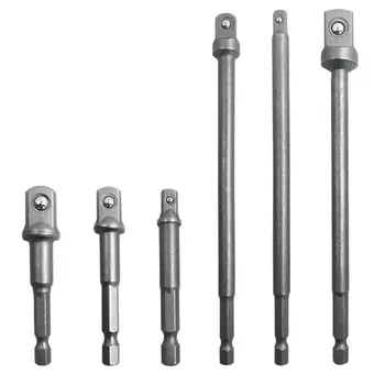 

Chrome Vanadium Steel 1/4 Hex Shank Socket Adapter Drill Bit Extension Bar Set
