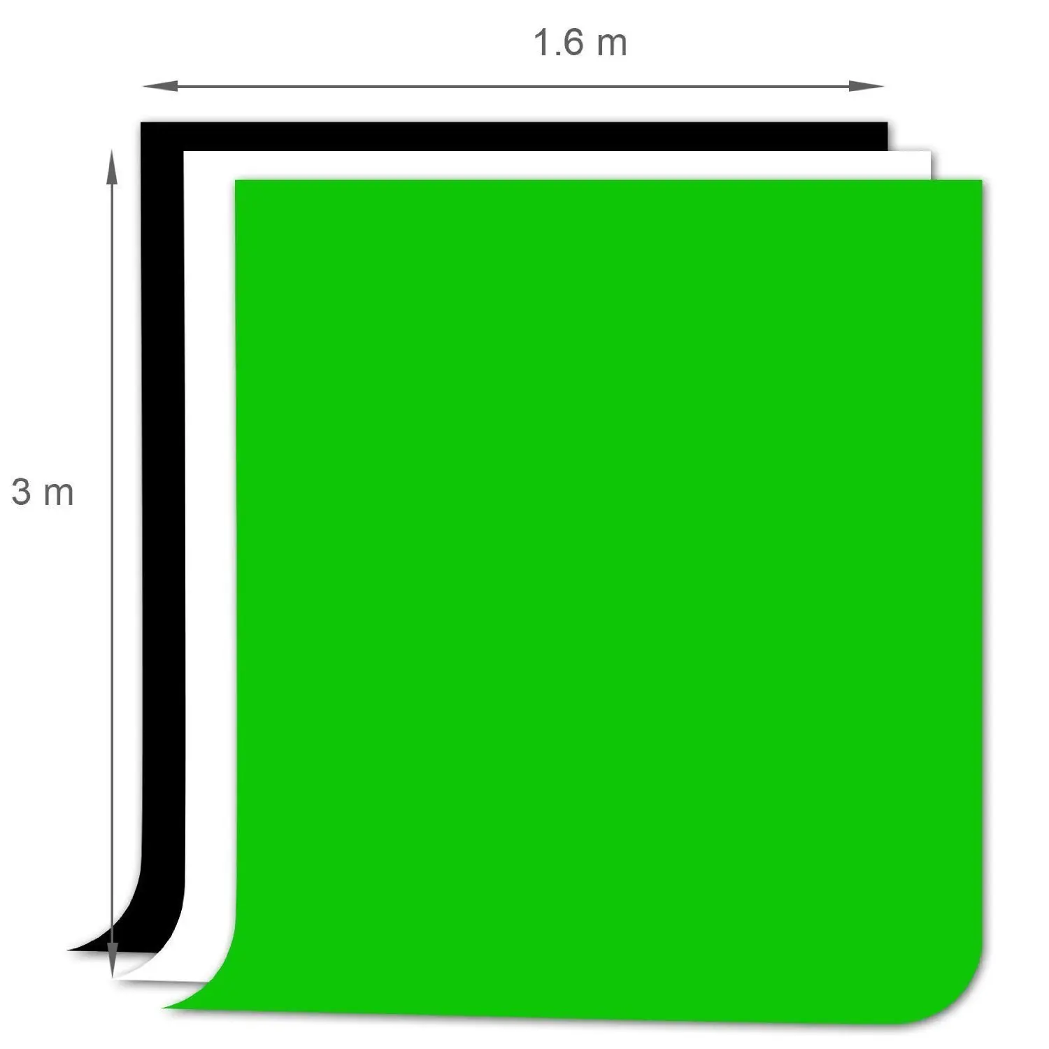 Студийный фото Портативный Фон Стенд Комплект 2 м x 2 м Система поддержки фона 3 шт фото фоны(зеленый/черный/белый) 3 зажимы