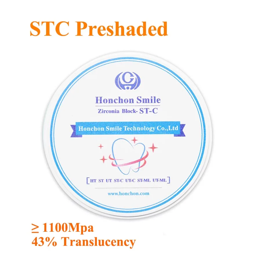 1 шт. STC 98x12 мм CAD CAM Vita 16 оттенки фрезерный циркониевый диск для стоматологической