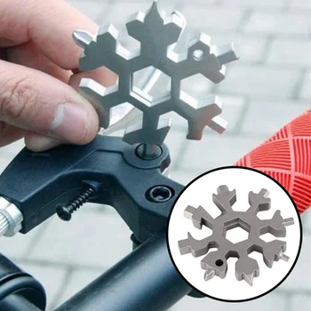 

18-in-1 Multi-tool Card Combination Compact And Portable Outdoor Products Snowflake Tool Card