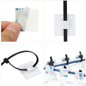 

Cable tie mount black Zip Tie Squares Adhesive Mount perfect for Wire Clips Cable Management Zip Tie Anchors,Durability