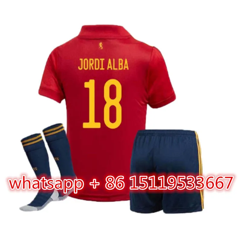 Испанские футбольные майки PIQUE SERGIO A. INIESTA MORATA KOKE ramos ASENSIO SILVA ISCO Tiago комплект для взрослых+ носки Джерси - Цвет: shirt