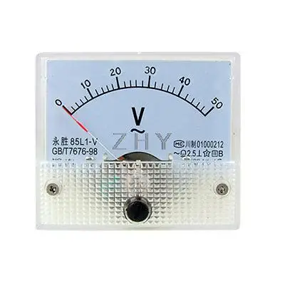 

85L1 AC 0-50V Rectangle Analog Panel Volt Meter Gauge
