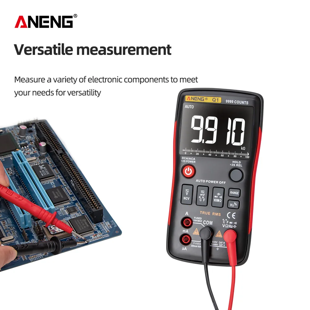 ANENG Q1 мультиметр цифровой True RMS 9999 тестер digital multimeter транзистор Мультиметр