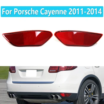Auto Rosso Paraurti Posteriore Paraurti Posteriore Lampada Riflettore Lampada Riflettore Per Porsche Cayenne 2011 2012 2013 2014 95863110500 95863110600