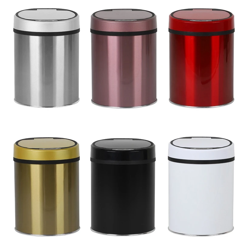 

Intelligent Automatic Induction Trash Bin Home Living Room Bedroom Kitchen Bathroom Smart Trash Can Stainless Steel Trash Can