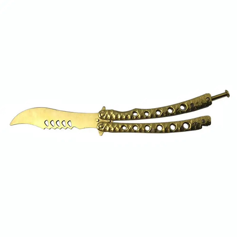 1120 Бабочка в ноже balisong Karambit складной нож Лезвие подарок для мужчин тренировочный нож Практичный Нож не заточенный с отверткой - Цвет: 1120
