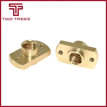 

Brass T8x8mm Flange Lead Screw Nut for CNC 3D Printer Parts T8 nut Pitch 8mm Lead 8mm 3D Printer Accessories