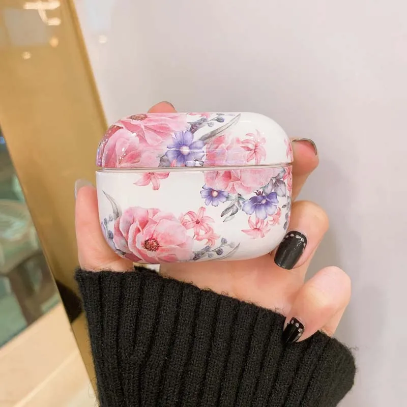 Чехол для наушников для Airpods Pro, жесткий чехол из поликарбоната, Ретро стиль, цветочный чехол, зарядная коробка, оболочка для AirPods 3, защитная крышка