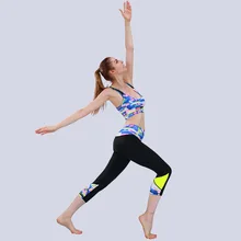 Европейский и американский стиль, спортивный костюм для фитнеса, женский костюм, быстросохнущий, для ягодиц, подтягивающий шов, с принтом, штаны для йоги, два предмета, Se