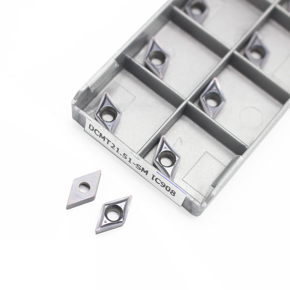 DCMT070204 SM IC908 внутренний токарный инструмент DCMT 070204 карбид Вставки токарный резак инструмент токарные вставки режущие инструменты CNC Tokarnyy
