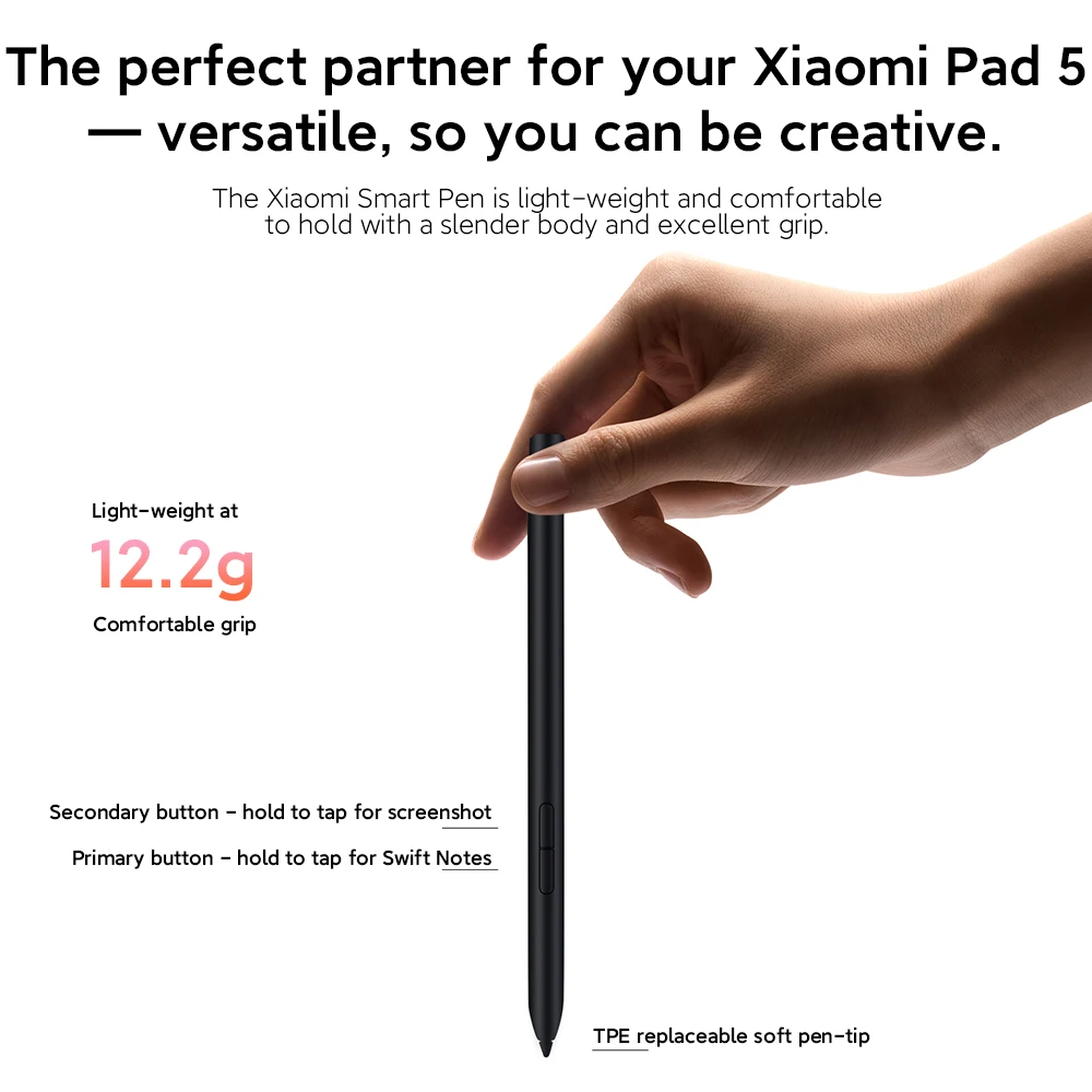 Original Xiaomi Stylus Pen 240Hz Draw Writing Screenshot 152mm Tablet  Screen Touch Xiaomi Smart Pen For Xiaomi Mi Pad 5 / 5 Pro