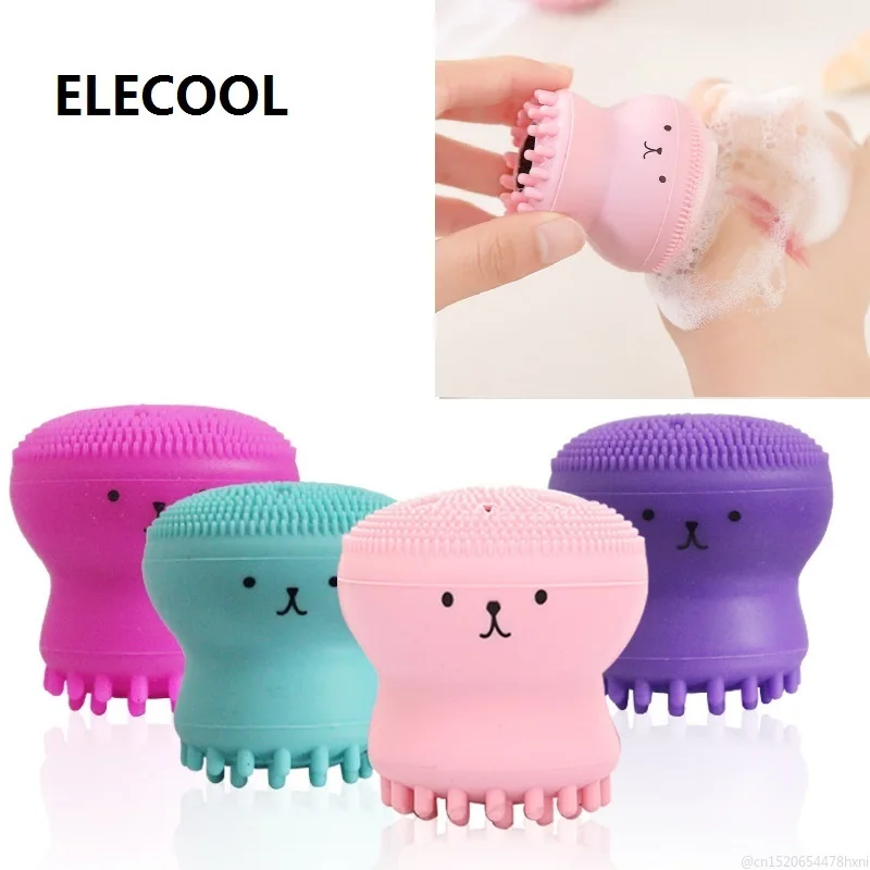 

4 Color Massage Silicone Facial Cleaning Brush Refreshing Octopus Wash Brushes Cleansing Brush Exfoliating Cleansing Brush TSLM1