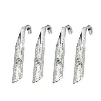 

4 Pack Tea Infuser Stainless Steel Tea Strainer Filter Pipe Stick Steeper With Hook Reusable Premium Fine Mesh For Loose Leaf He