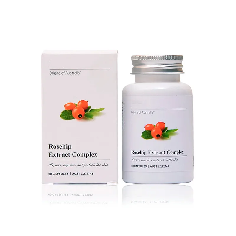 

60 Capsules Oral Rosehip Essence Anti-aging Acne Whitening Capsules Vitamin Collagen Whole Body