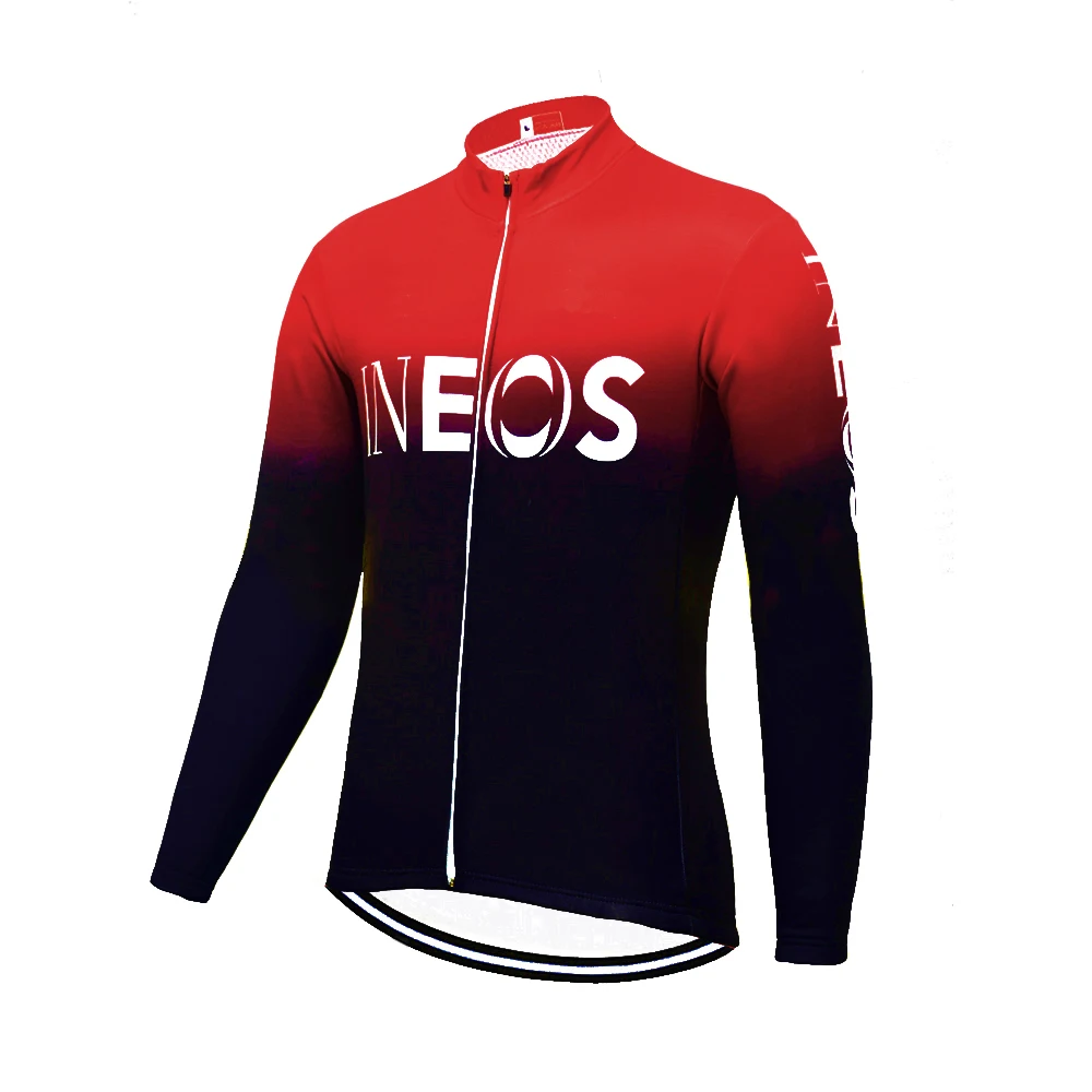 no fleece jersey 4 Франция Чемпион ineos Велоспорт Джерси с длинным рукавом мужская зимняя термальная флисовая велосипедная Одежда MTB велосипед Джерси Майо ciclismo - Цвет: no fleece jersey 4