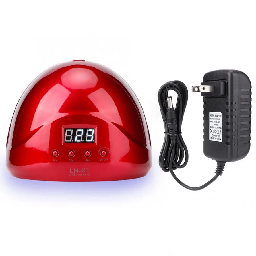 red US PLUG 60 Вт Профессиональная лампа для маникюра Гель-лак для ногтей быстрая сушилка светодиодный светильник 100-240 В лампа для маникюра - Цвет: red US PLUG