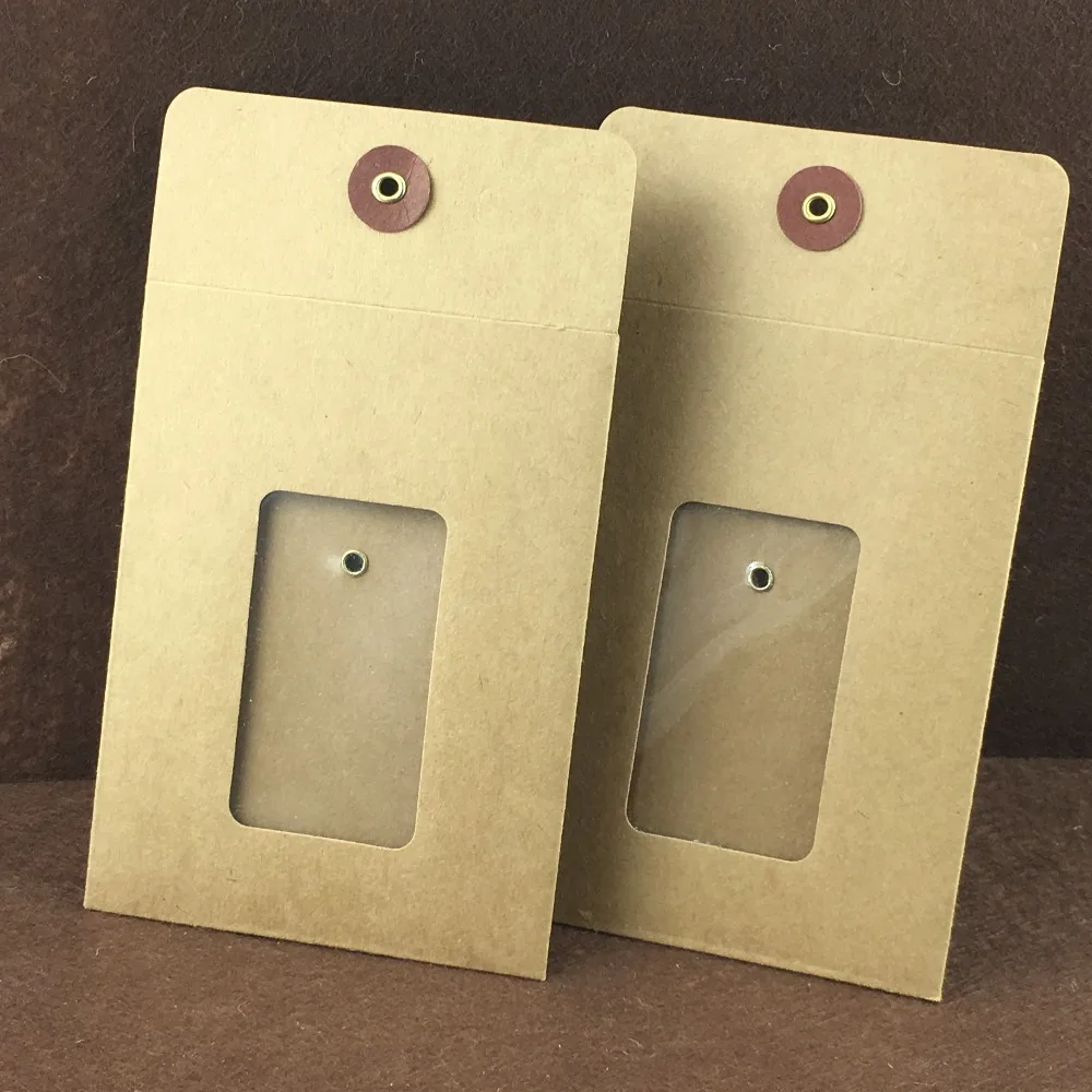 

30Pcs/Lot Packaging Bags Handmade For Gift CD Packaging Rectangular Handmade Paper Bags Thank You Brown Favor+30Pcs Hemp Strings