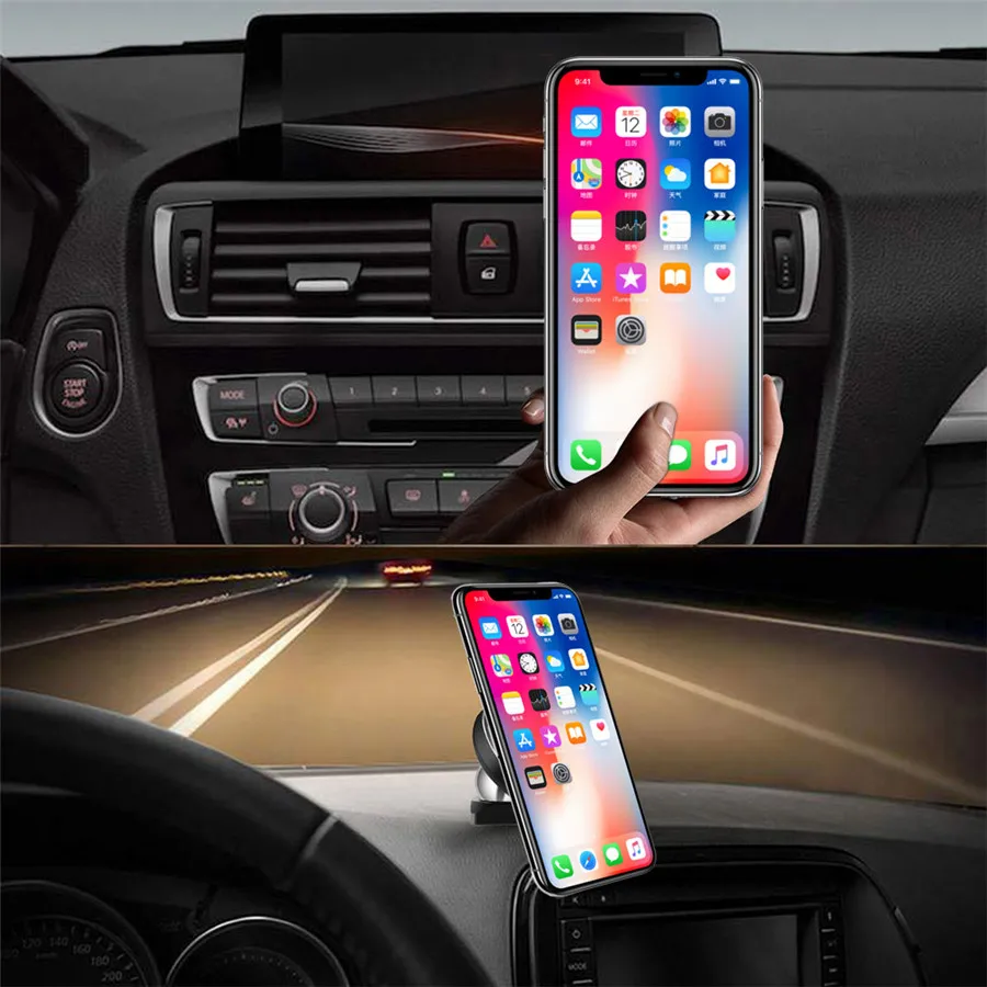 Магнитное автомобильное Qi Беспроводное зарядное устройство для iPhone 8 X XR XS для samsung s10 9 8 7 xiaomi Мобильный телефон быстрое зарядное устройство зарядная док-станция