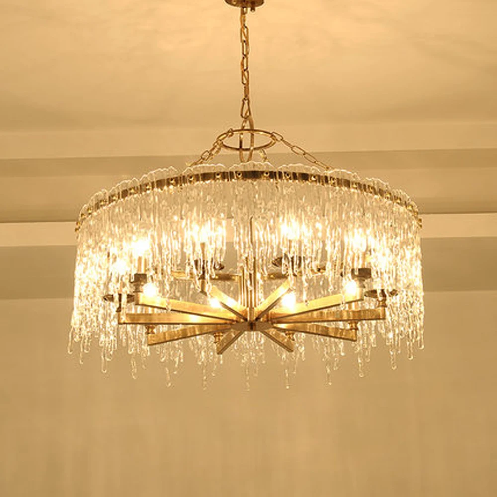 

New design hanging chandelier LED light modern lamp AC110V 220V gold living room dinning room chandelier lighting