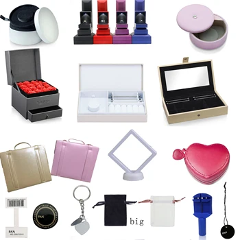 

2020 NEW High-quality Charm Ring Earrings Bracelet Necklace Jewelry Protection Box Guarantee Gift Bag Card Light Jewelry Box