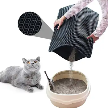

Waterproof Pet Cat Litter Mat EVA Double Layer Cat Litter Large Flexible Trapping Box Non-slip Cat Mat Pet Litter Catcher Mat