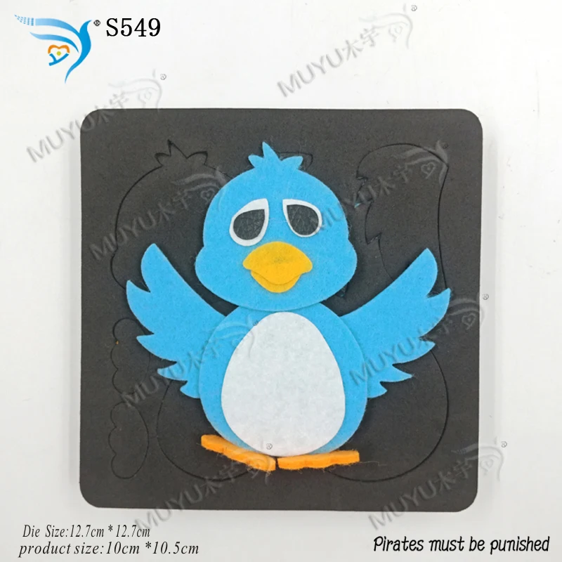 

Cute bird cut sky steel-cutting die compatible with most machines Hand-made accessories wooden die