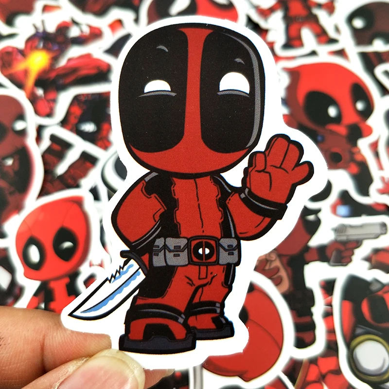 35 шт./компл. наклейки Deadpool наклейки Marvel для катания на скейтборде мотоцикл Чемодан ноутбук Тетрадь игрушка классная домашнего декора