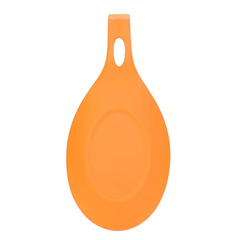 Orange Силиконовая подставка для ложки, термостойкая подставка для напитков, поднос, подставка для ложки, кухонные принадлежности, много цветов на выбор# Zer - Цвет: Orange
